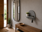 Modern Arched Key Holder with Shelf | Floating Entryway Organizer | Wall Mounted Key Rack | Minimalist Home Storage