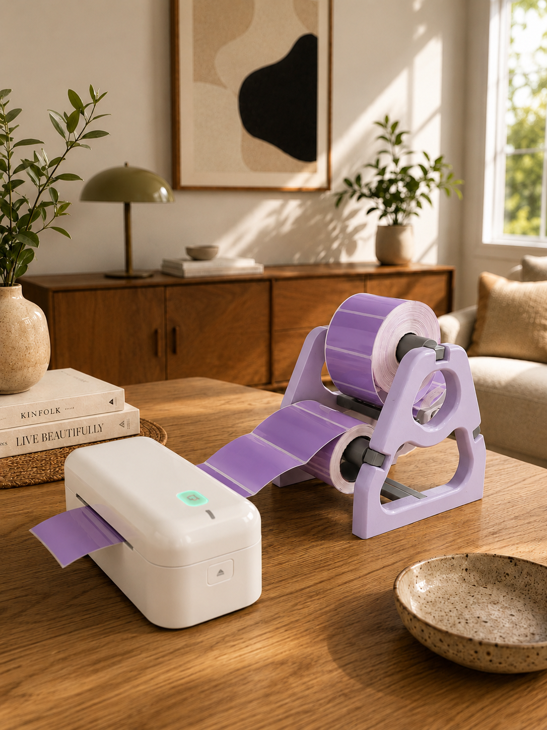 Triple Roll Label Dispenser Stand
