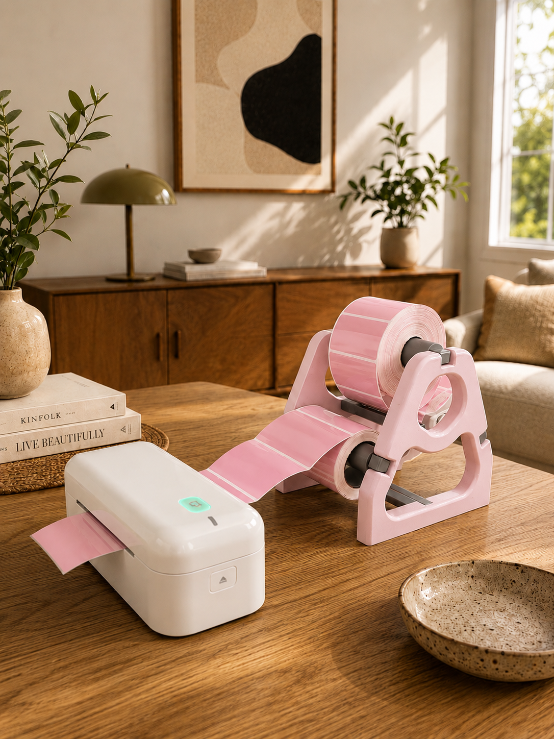 Triple Roll Label Dispenser Stand