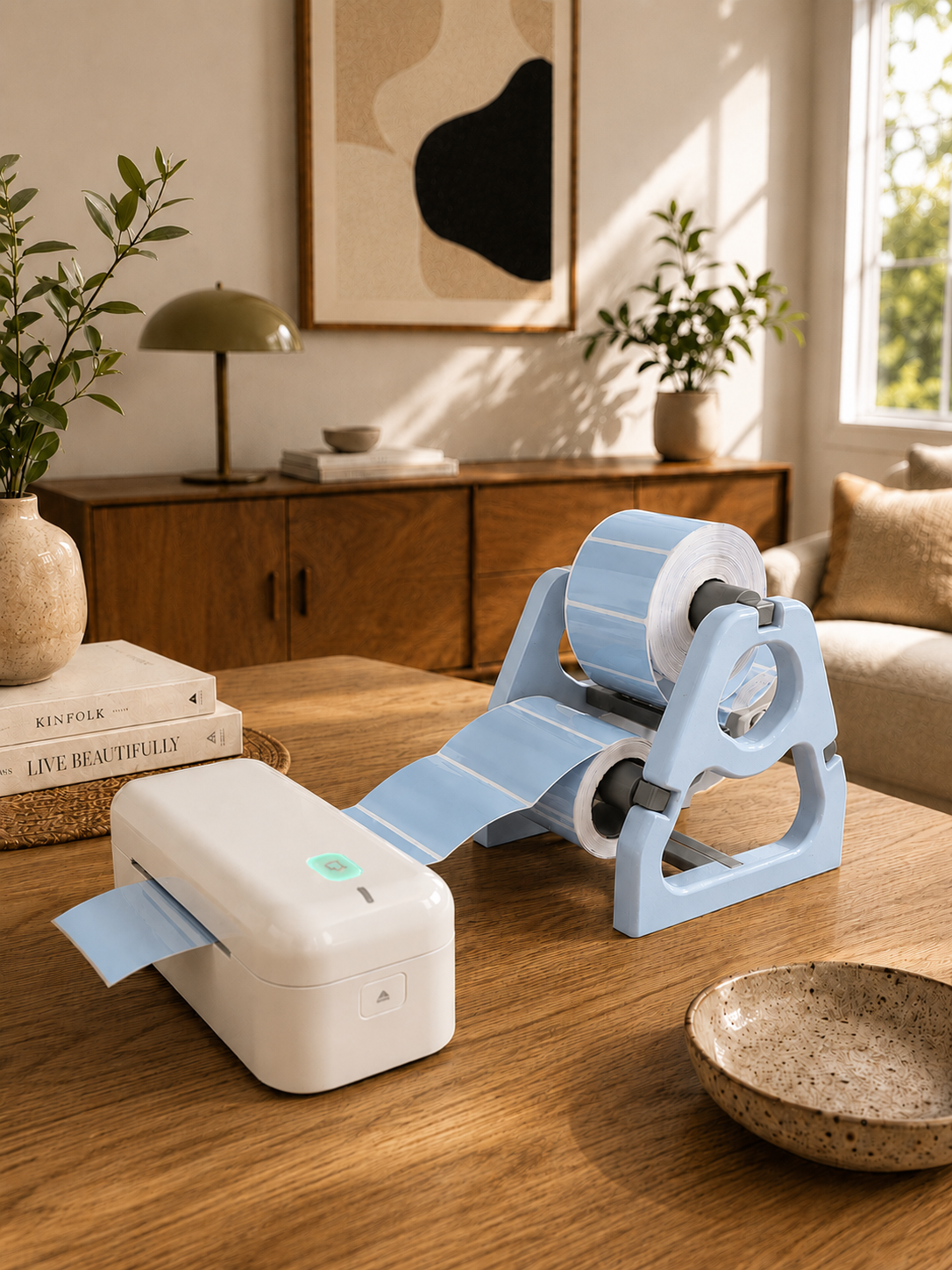 Triple Roll Label Dispenser Stand